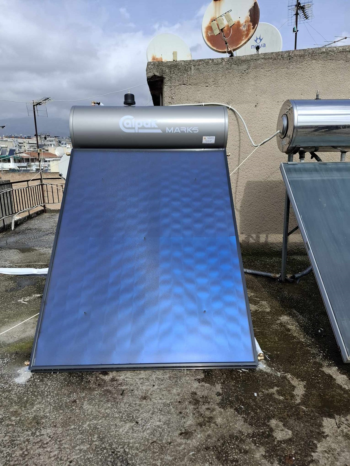 Ηλιακός θερμοσίφωνας πλάκας 200LT CALPAK MARK 5  - Δράμα